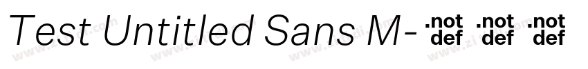Test Untitled Sans M字体转换